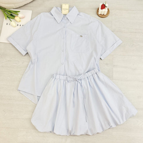 Two Piece Shirt With Skirt